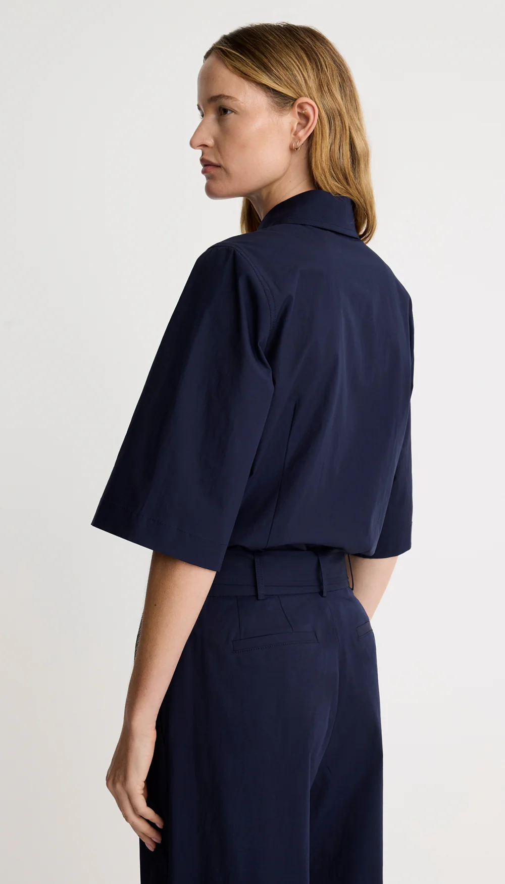 3/4 Sleeve Point Collar Shirt - Image 3