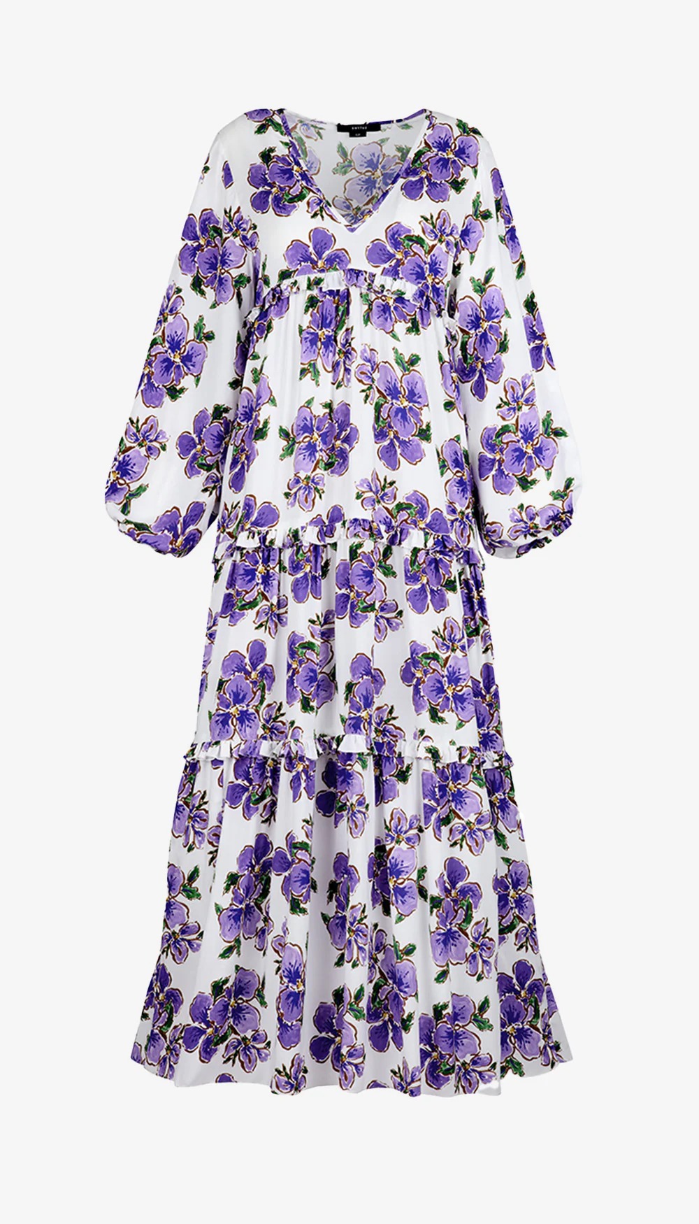 Balloon Sleeve Tiered Dress - Image 3