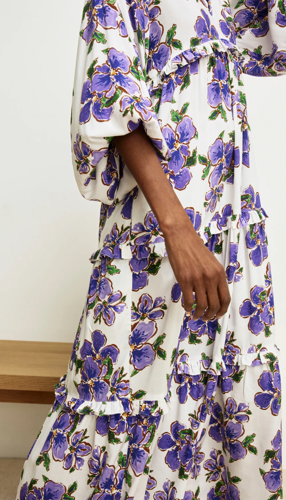 Balloon Sleeve Tiered Dress - Image 4