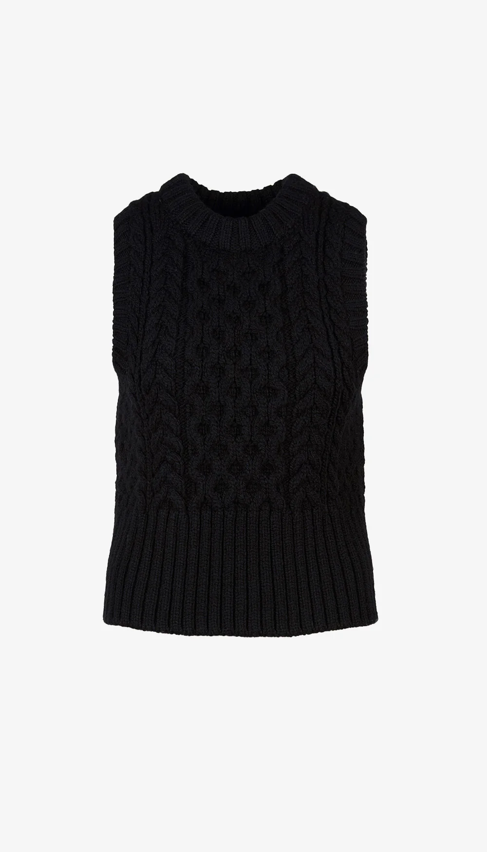 Cable-Knit Crewneck Vest - Image 3