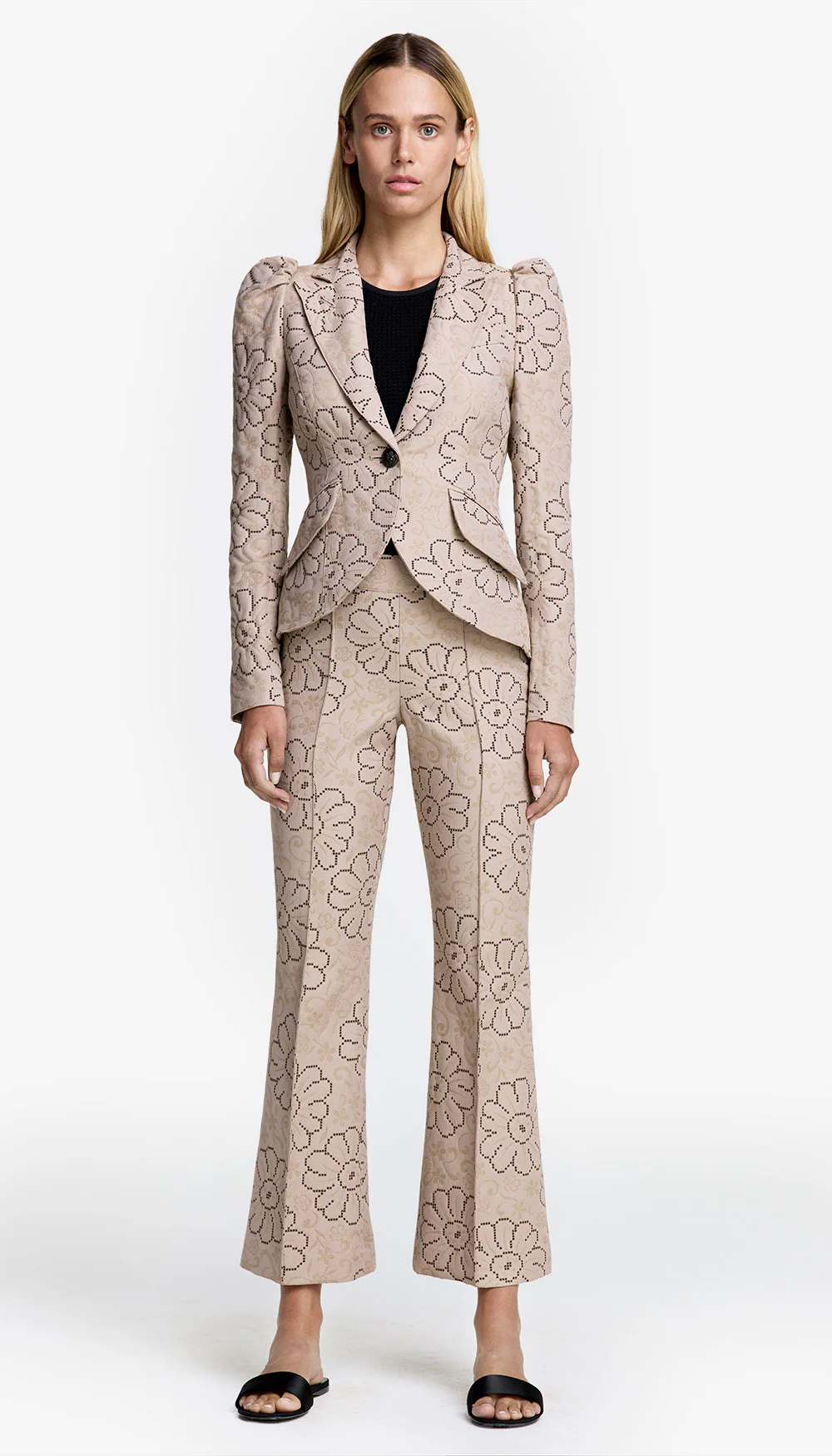 Cropped Pintuck Pant - Image 2