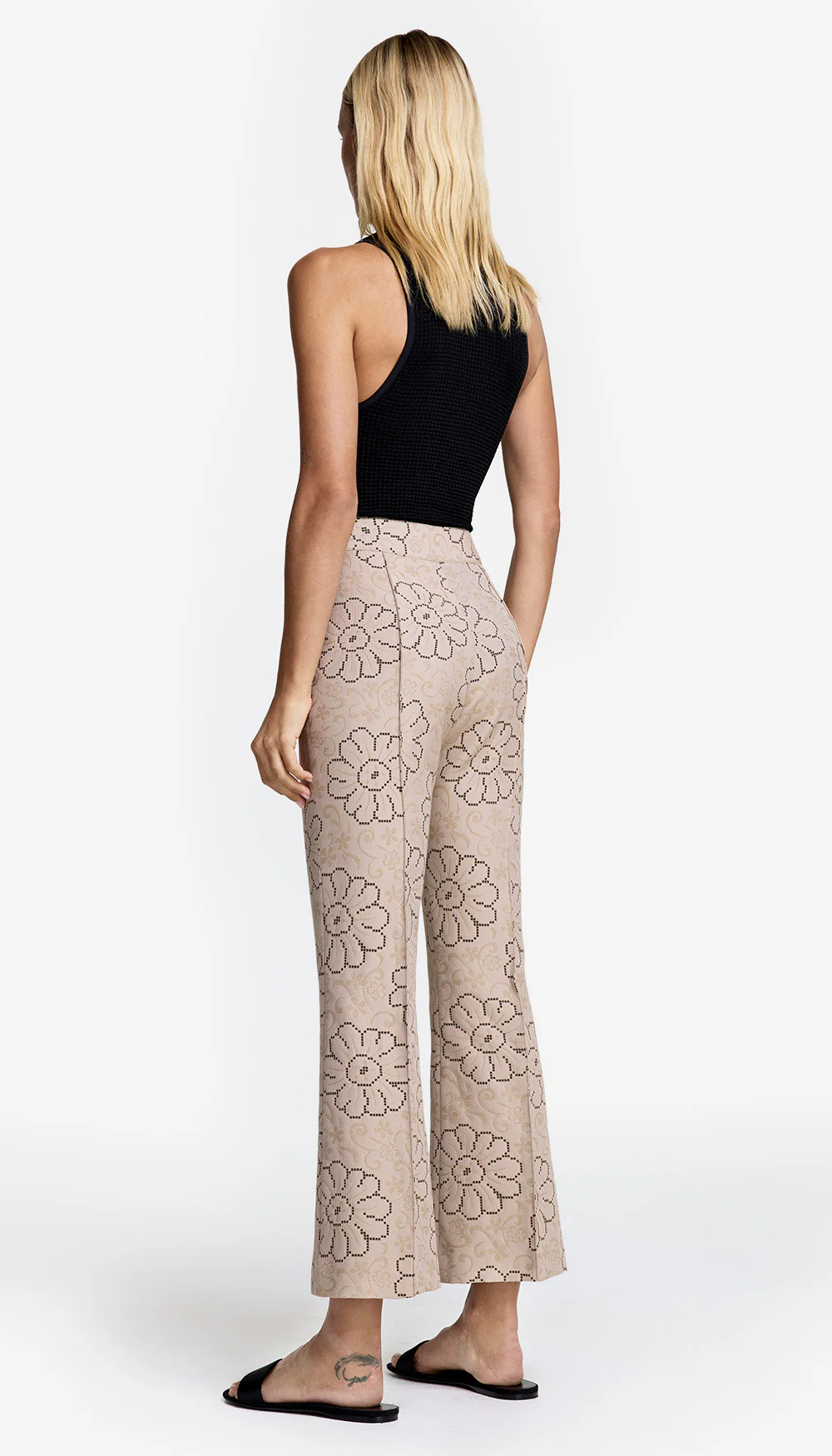 Cropped Pintuck Pant - Image 3