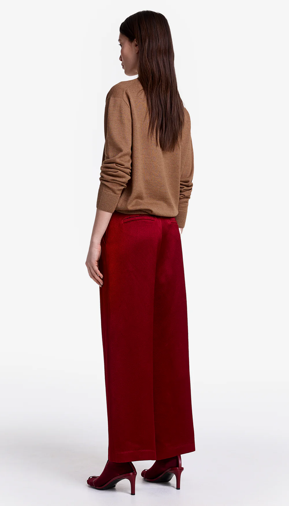 Cropped Pleated Trouser - Image 3