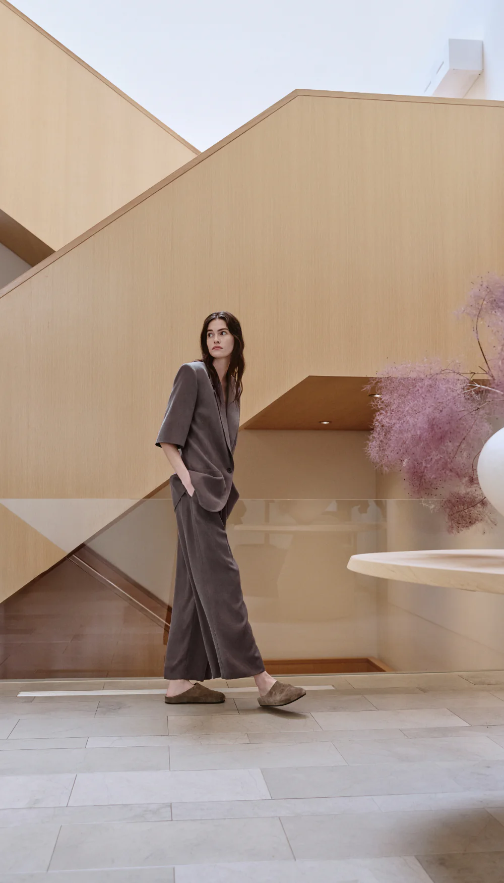 Cropped Pleated Trouser - Image 6