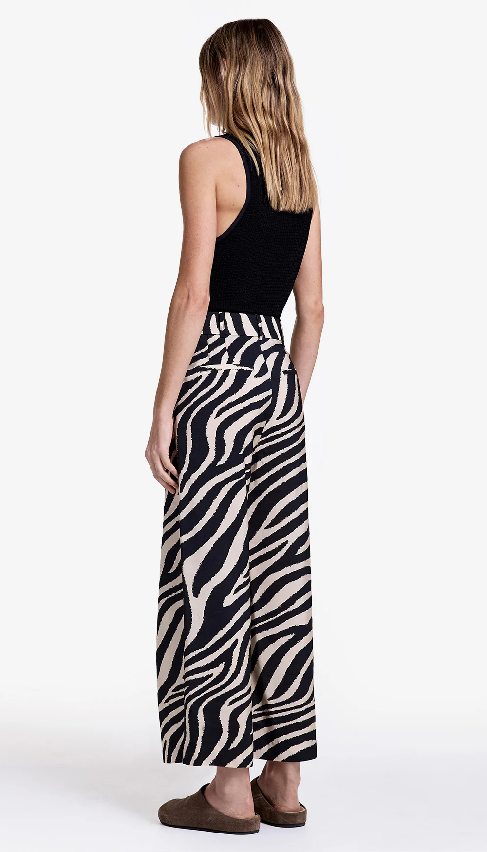 Cropped Pleated Trouser - Image 3