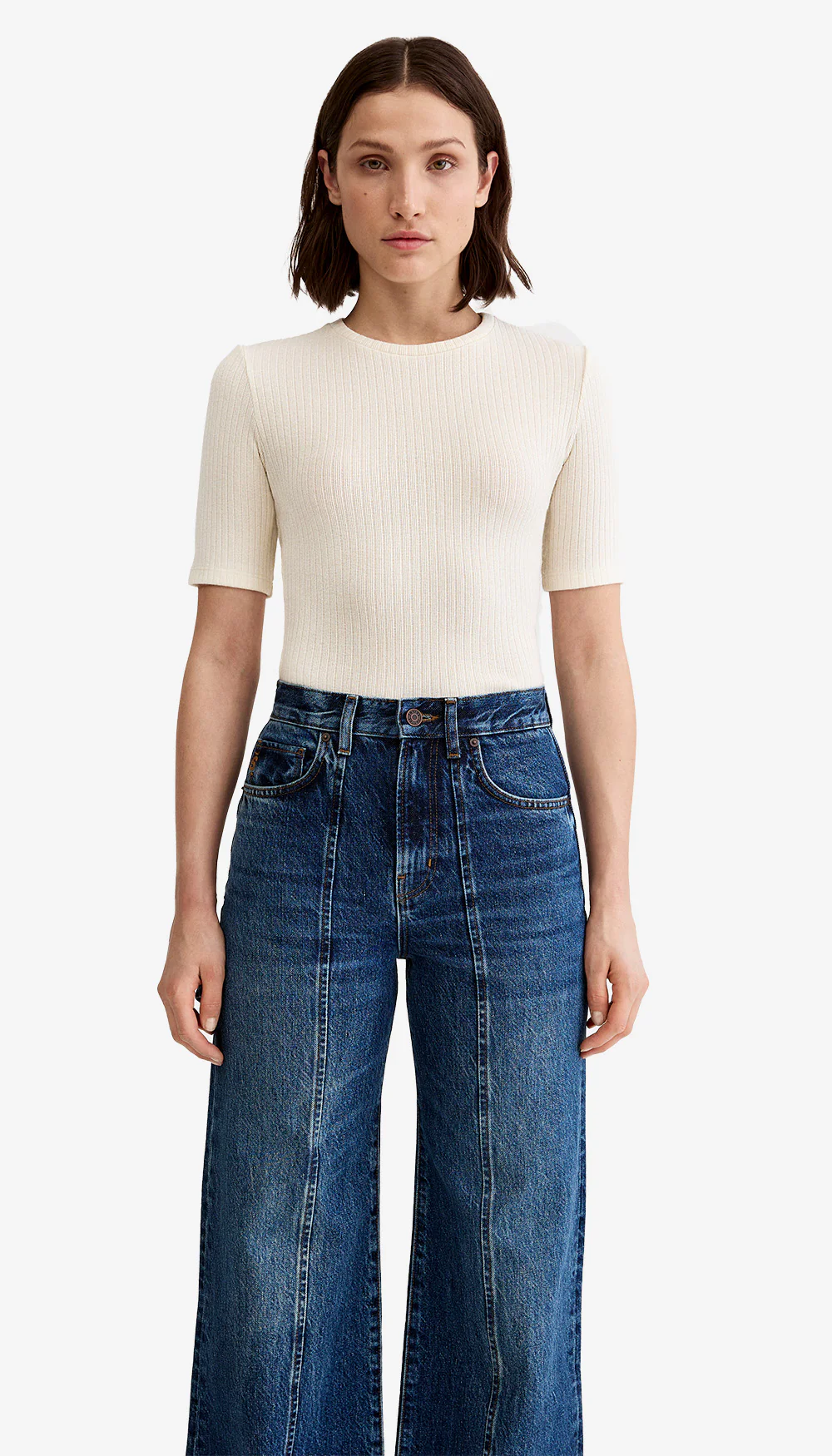 Elbow Sleeve Knit Crewneck - Image 3