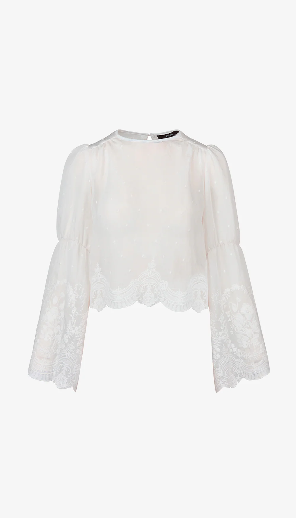 Embroidered Bell Sleeve Blouse - Image 4
