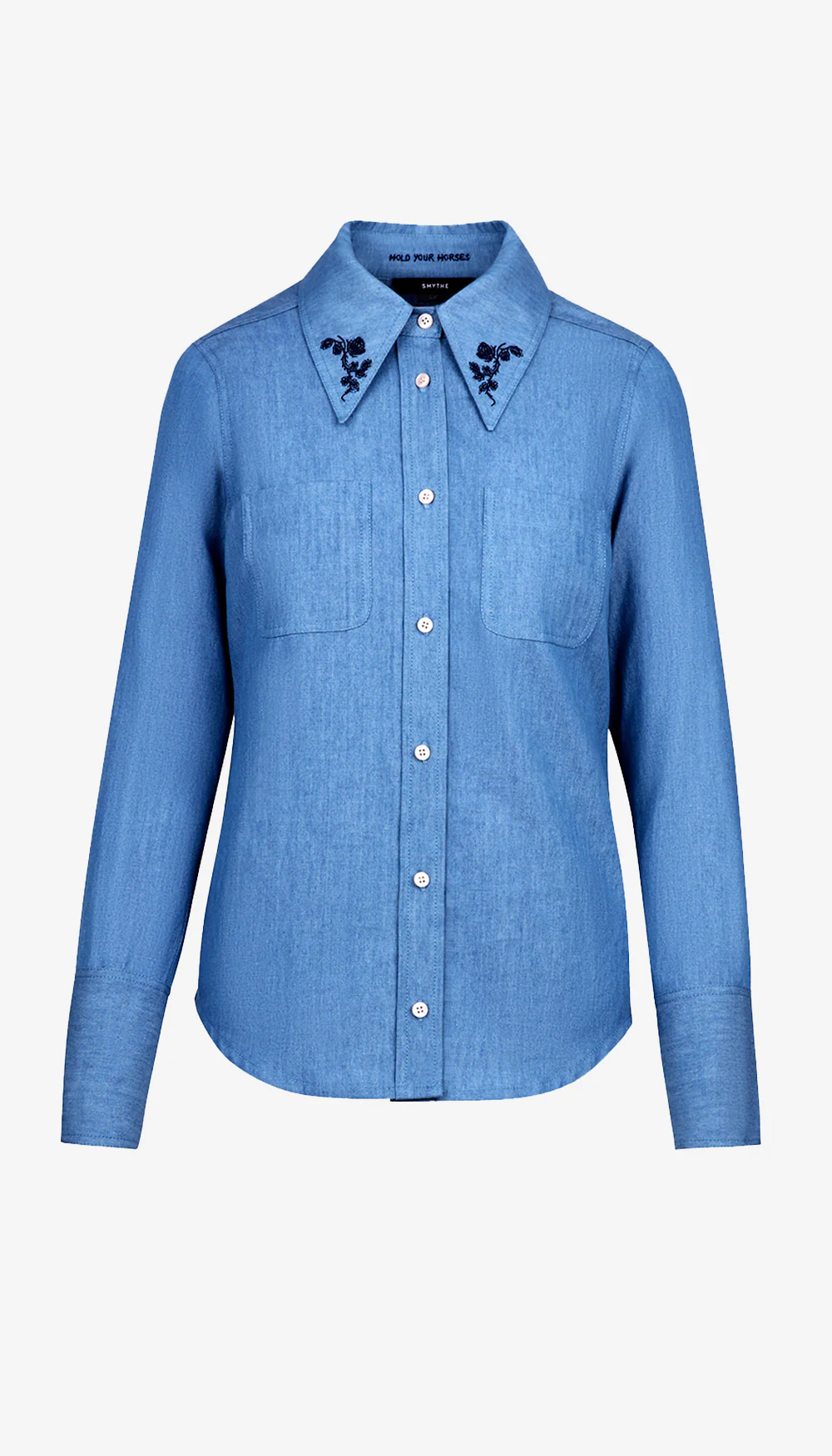 Embroidered Point Collar Shirt - Image 3
