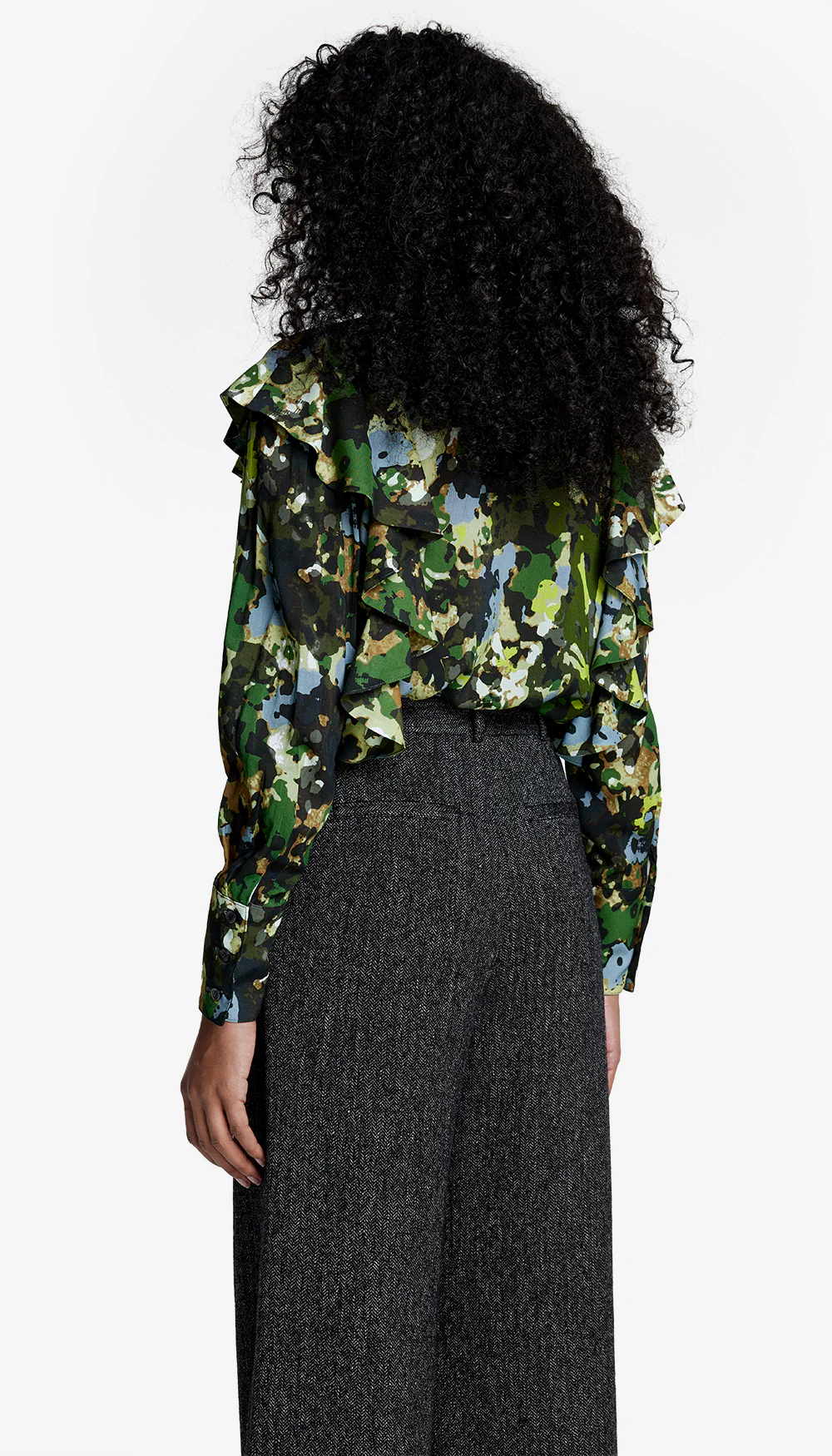 Exclusive Ruffle Shoulder Blouse - Image 2