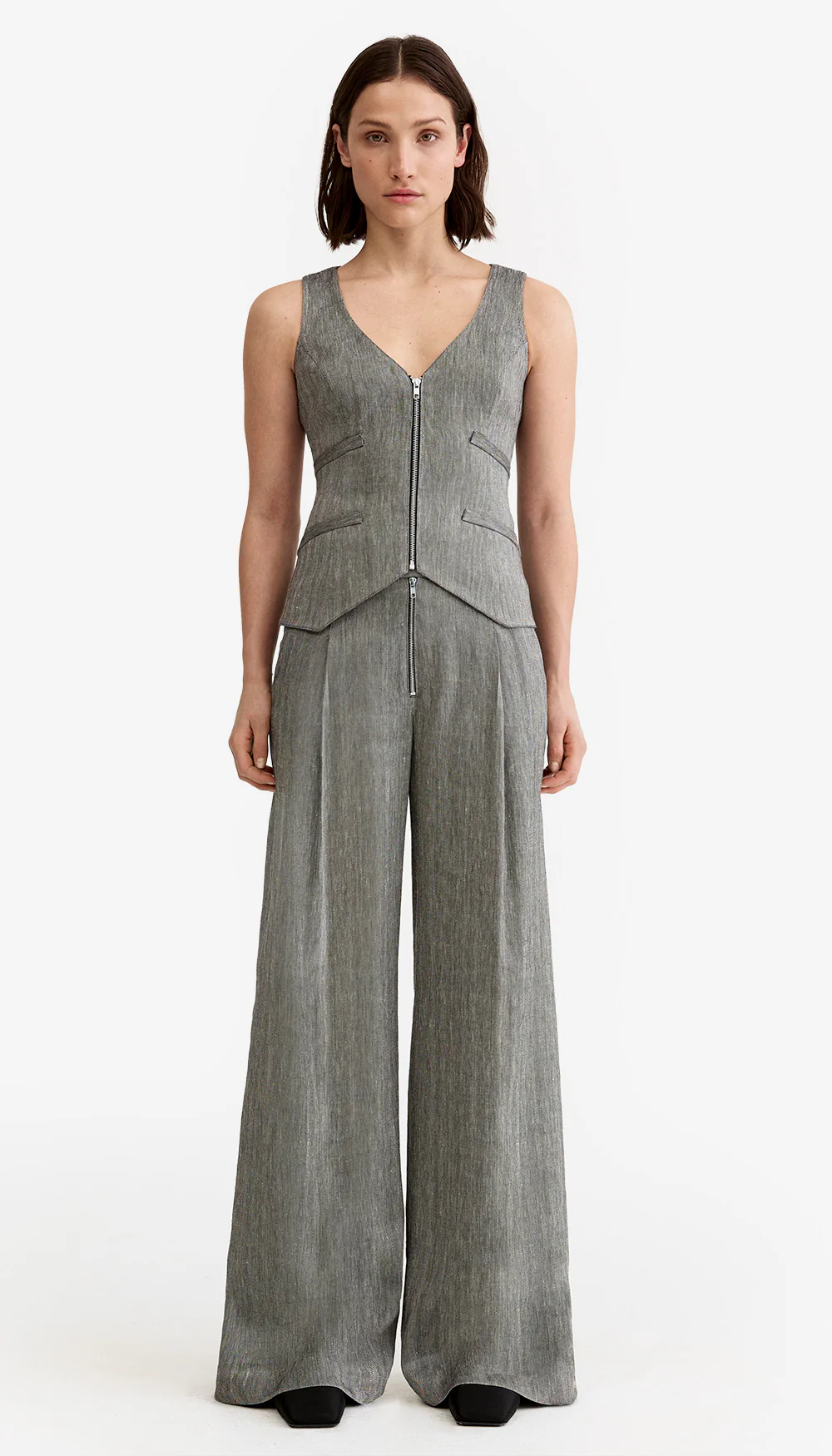 Exposed Zip Waistcoat - Image 3