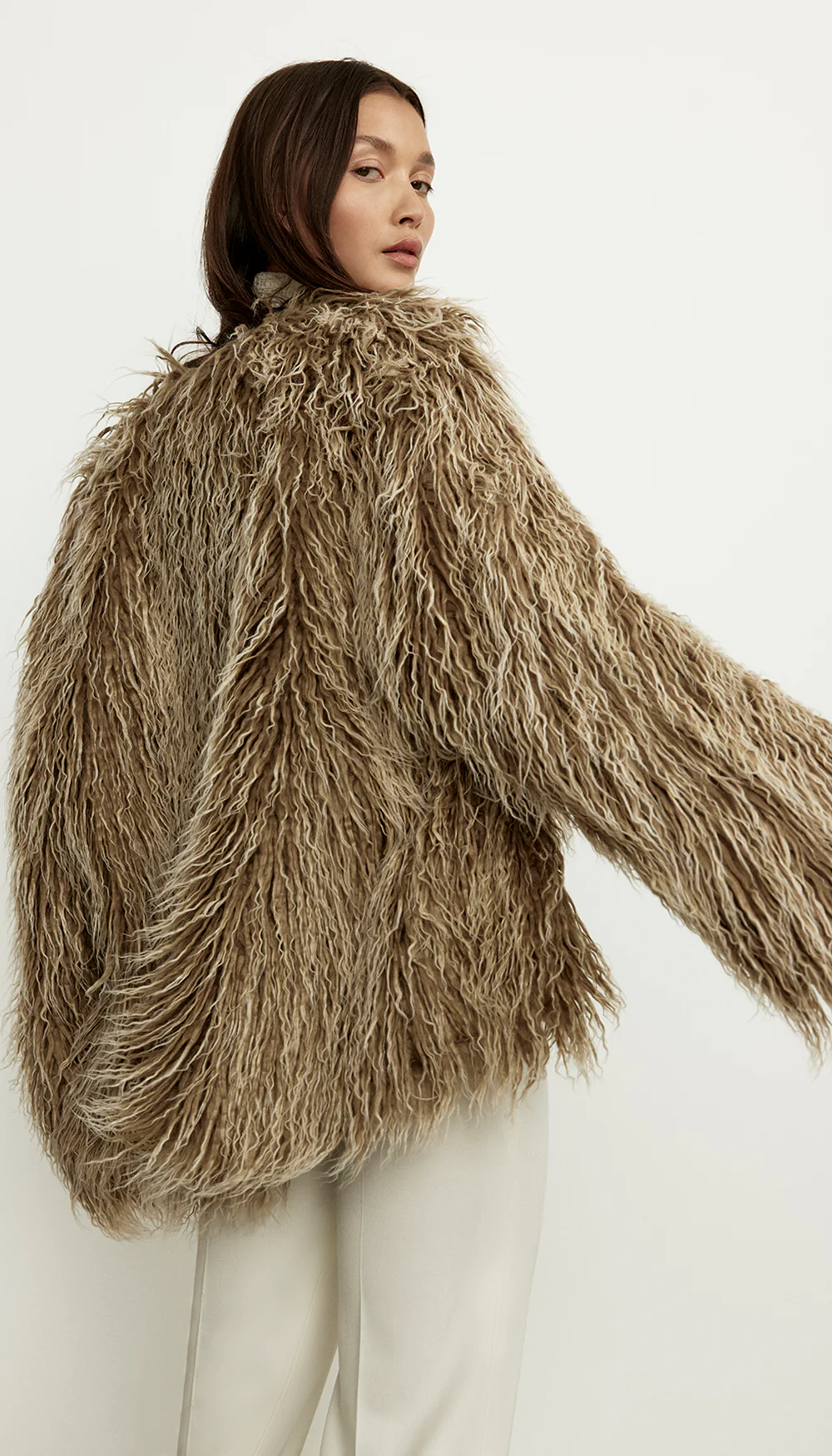 Faux Fur Swing Jacket - Image 4