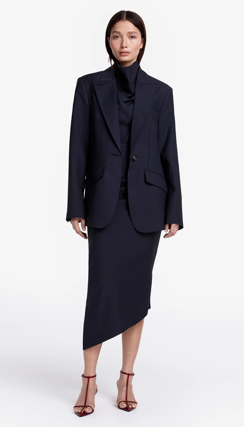 Oversized Layered Blazer With Detachable Vest - Image 3