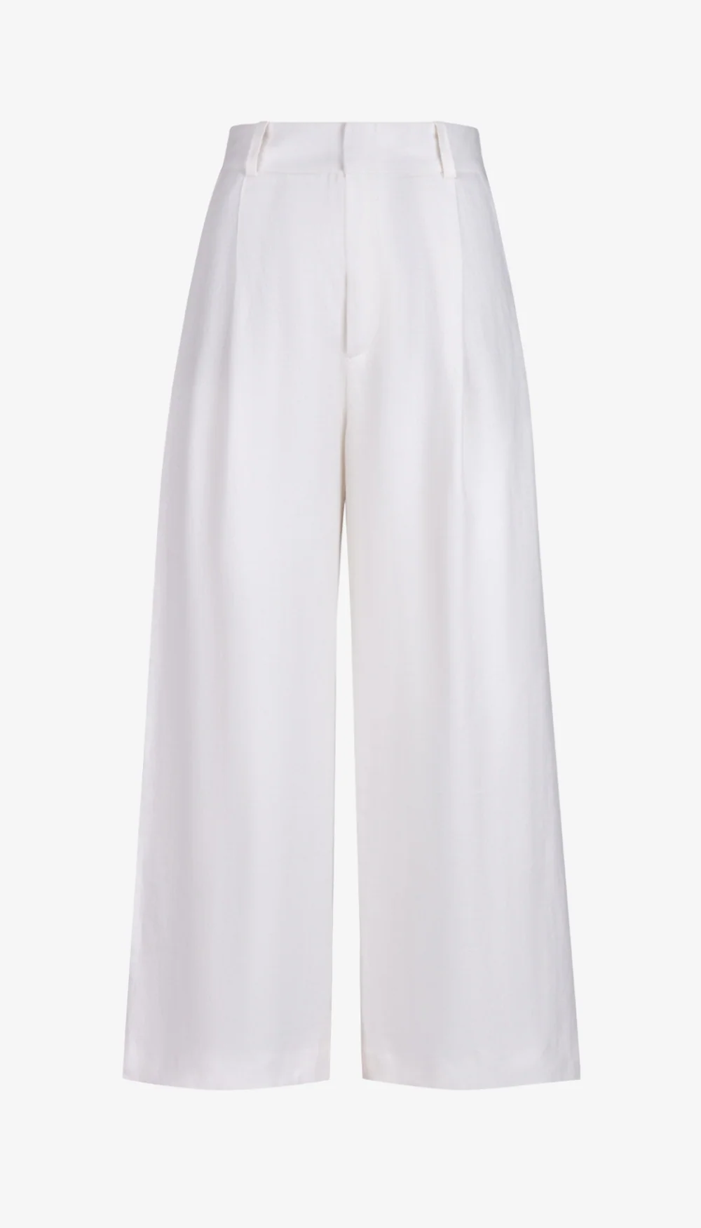 Linen Cropped Pleated Trouser - Image 5