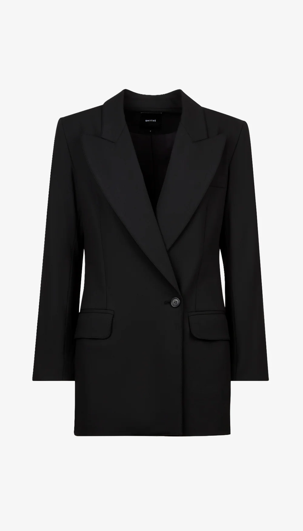 One Button Asymmetrical Blazer - Image 4