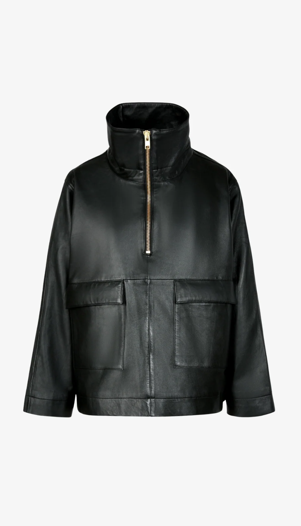 Over The Head Leather Anorak - Image 3