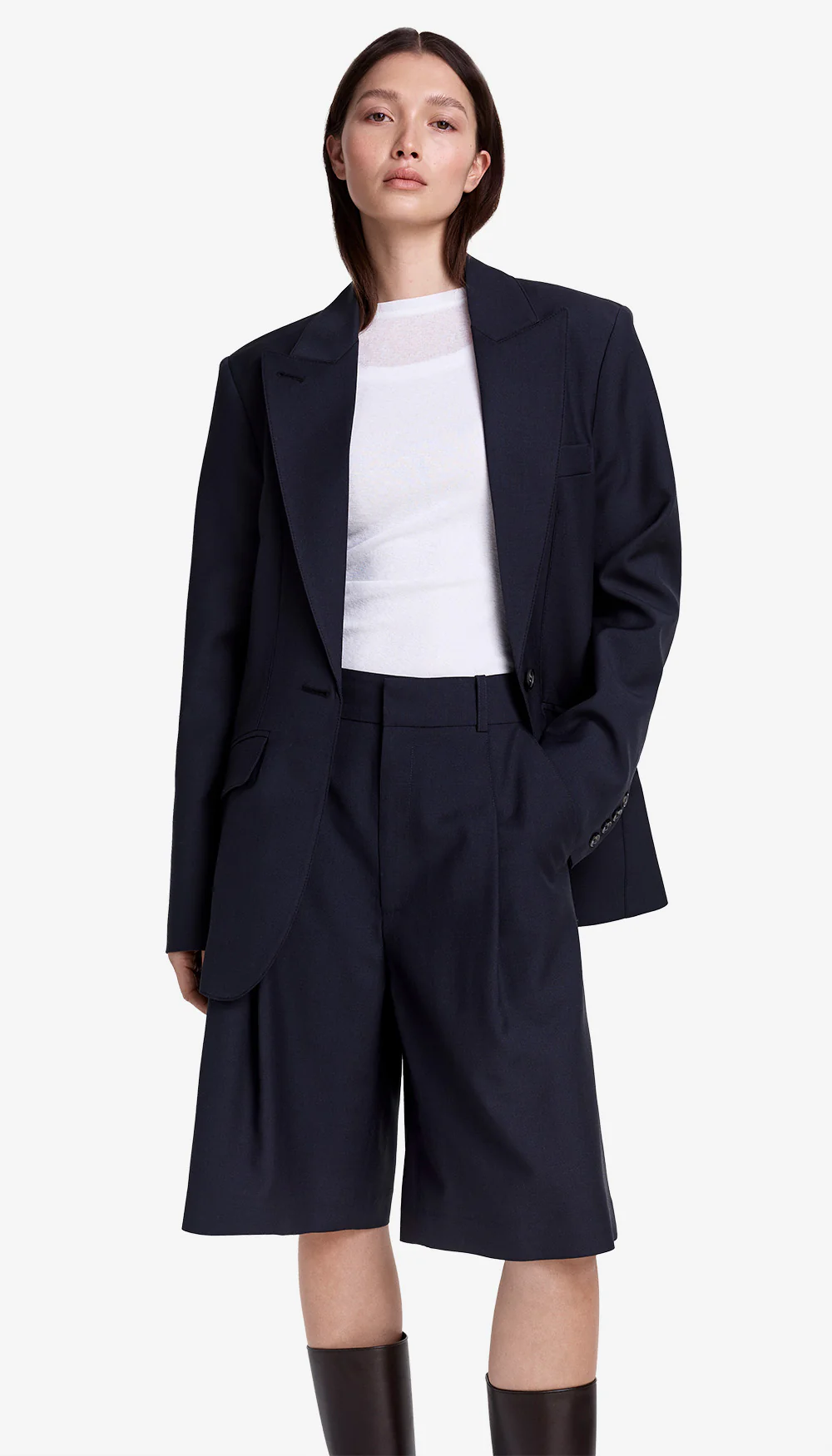 Oversized Layered Blazer With Detachable Vest - Image 4