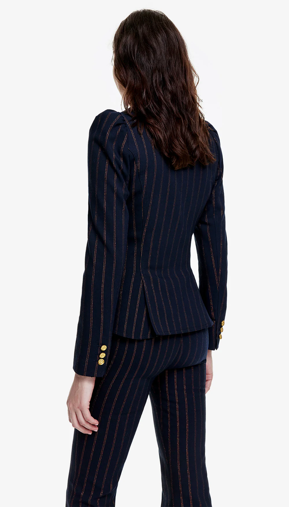Pouf Sleeve One Button Blazer - Image 3