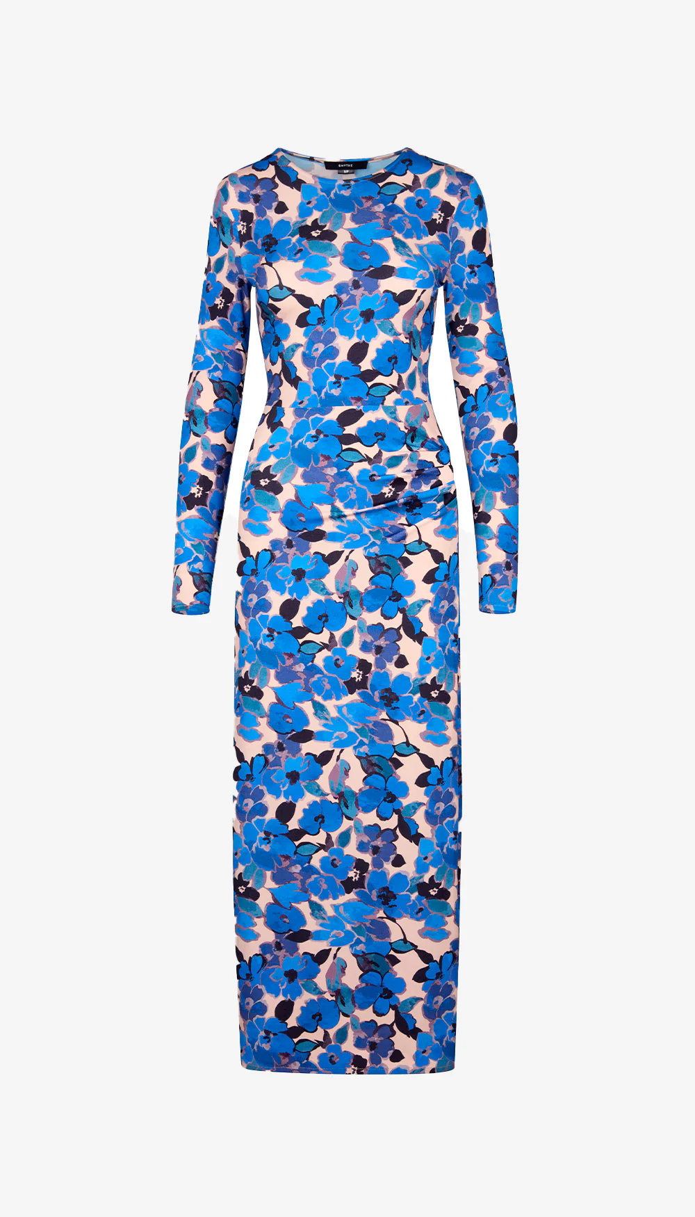 Ruched Crewneck Midi Dress - Image 3