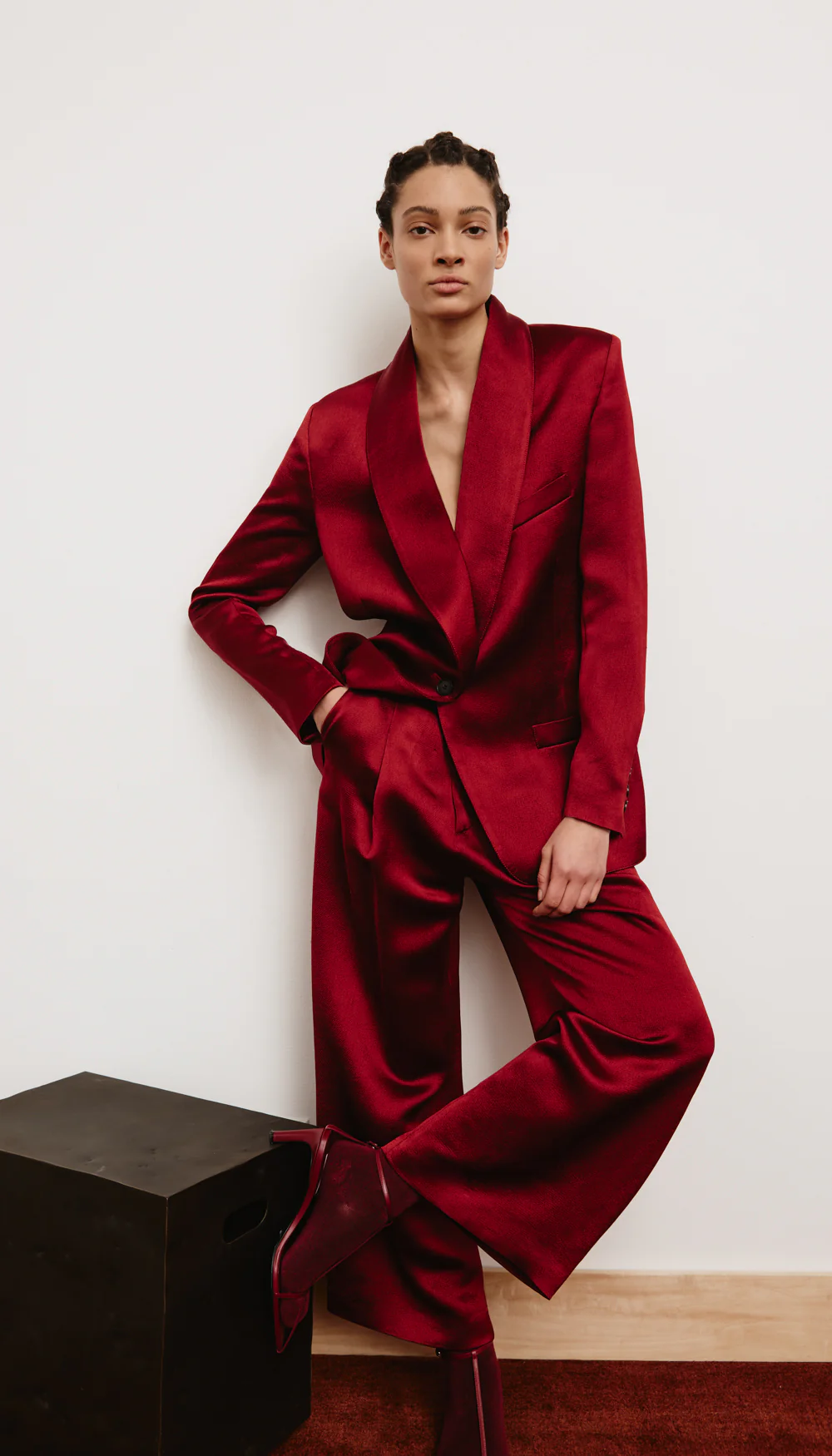 Shawl Collar Oversized Blazer - Image 5