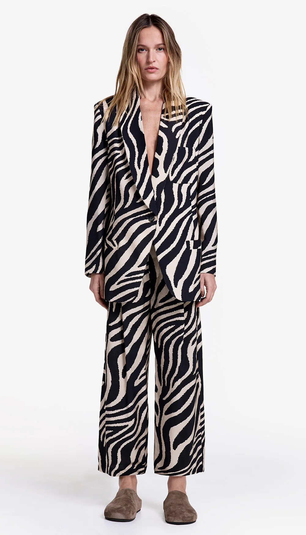 Cropped Pleated Trouser - Image 2