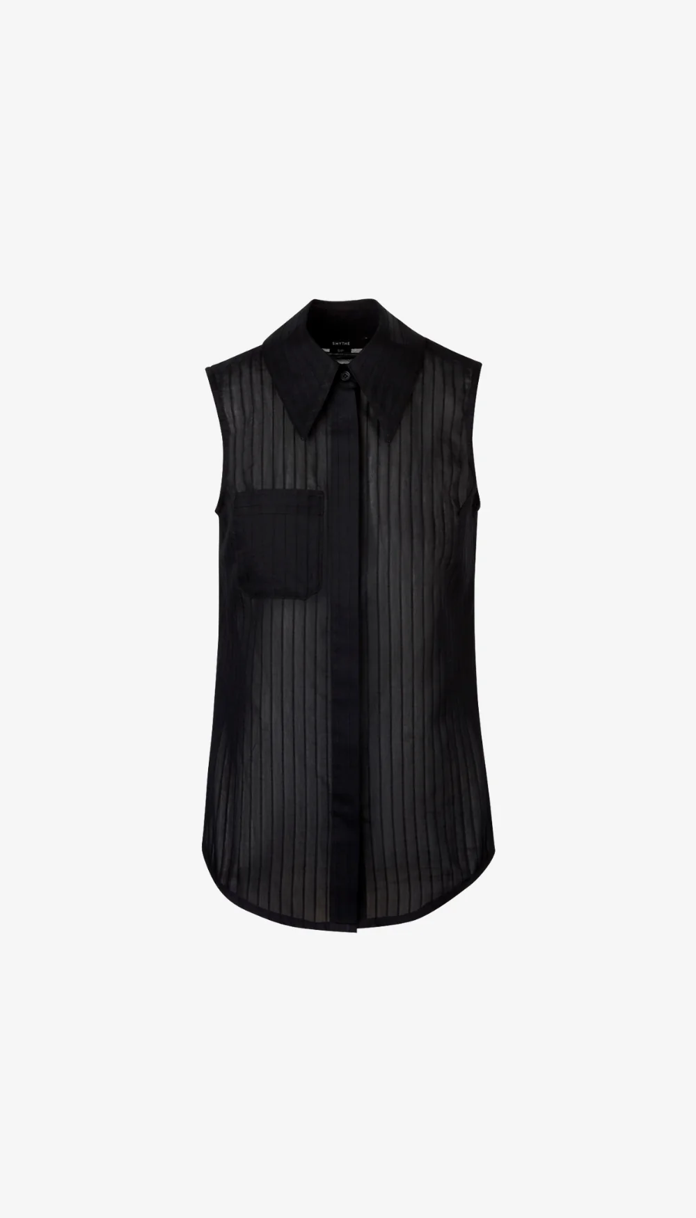 Sleeveless Point Collar Shirt - Image 5