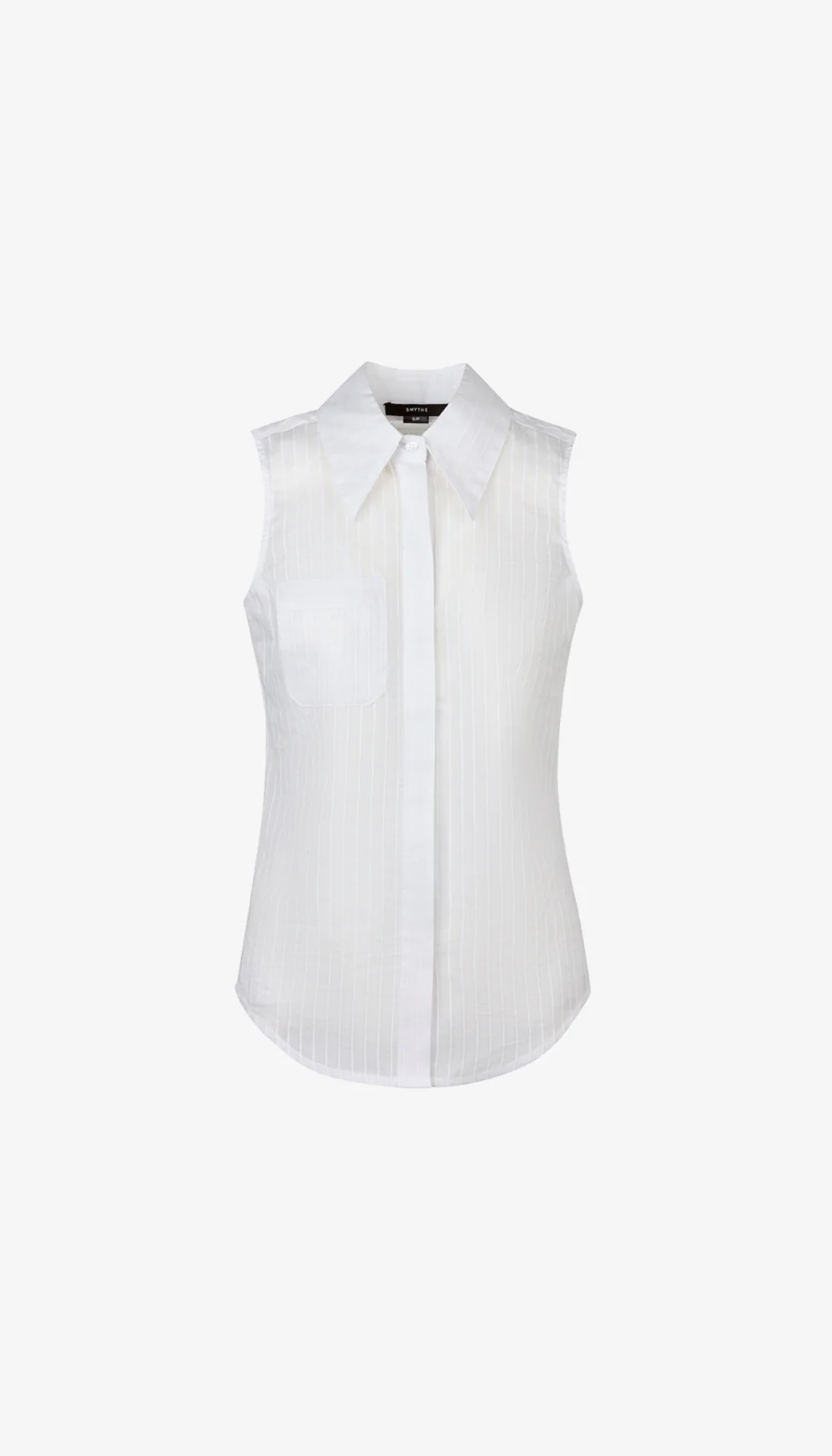 Sleeveless Point Collar Shirt - Image 5
