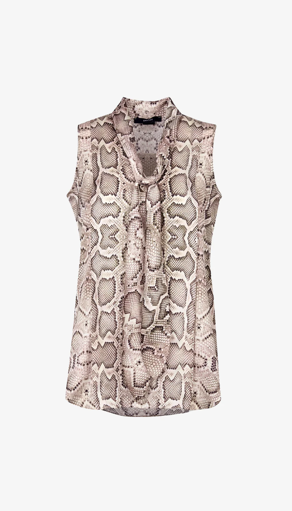 Sleeveless Tie Neck Shell - Image 3