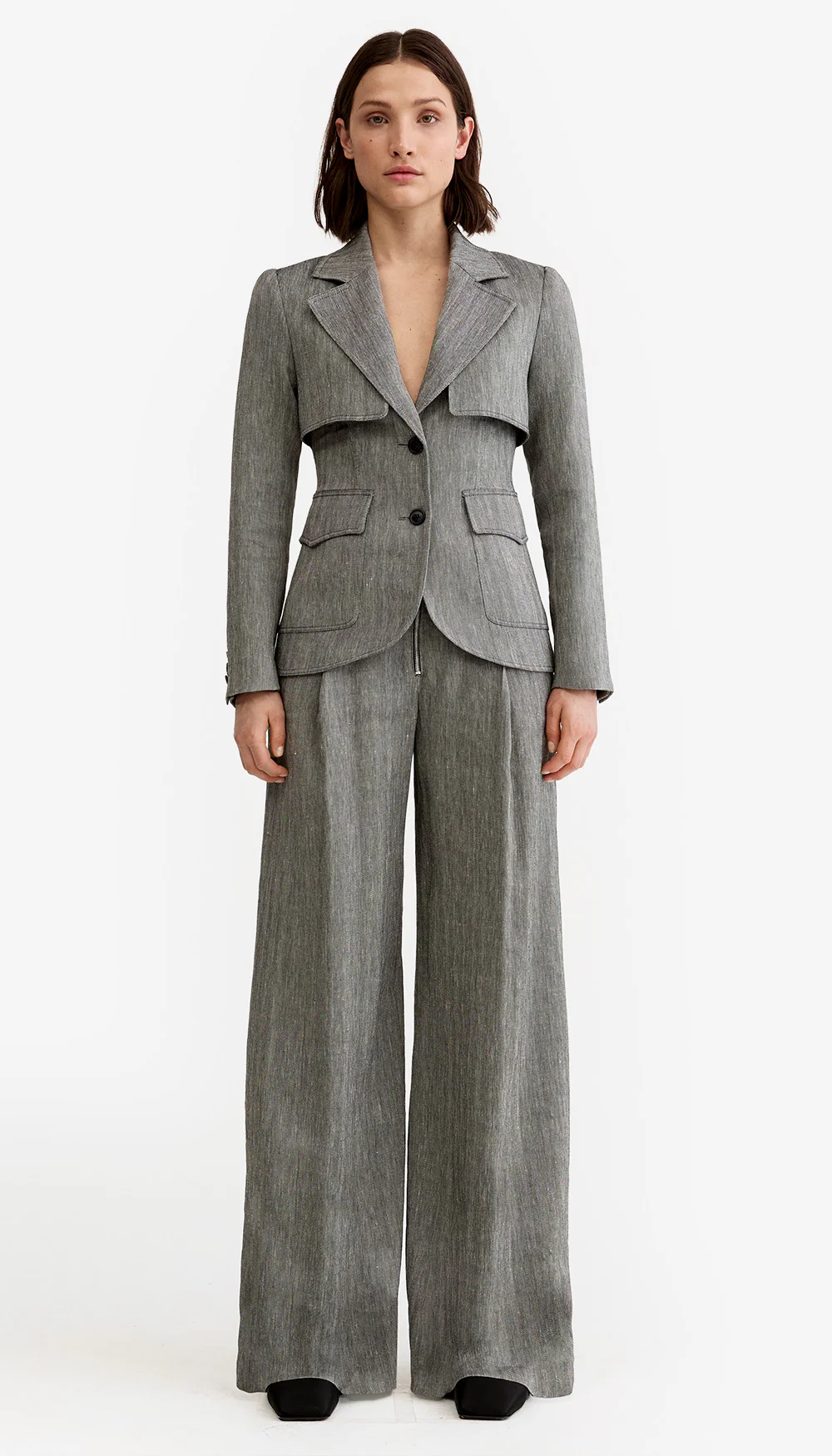 Exposed Zip Pleated Pant - Image 2