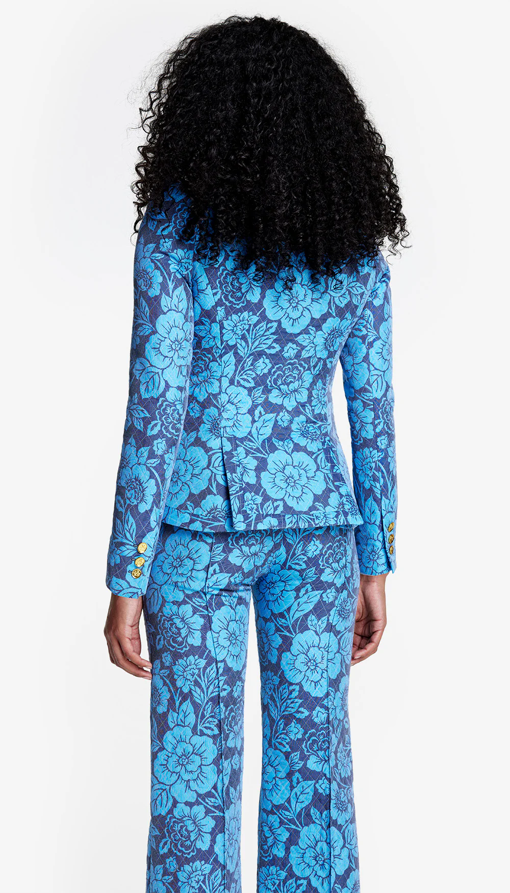 Taped Pouf Sleeve One Button Blazer - Image 3