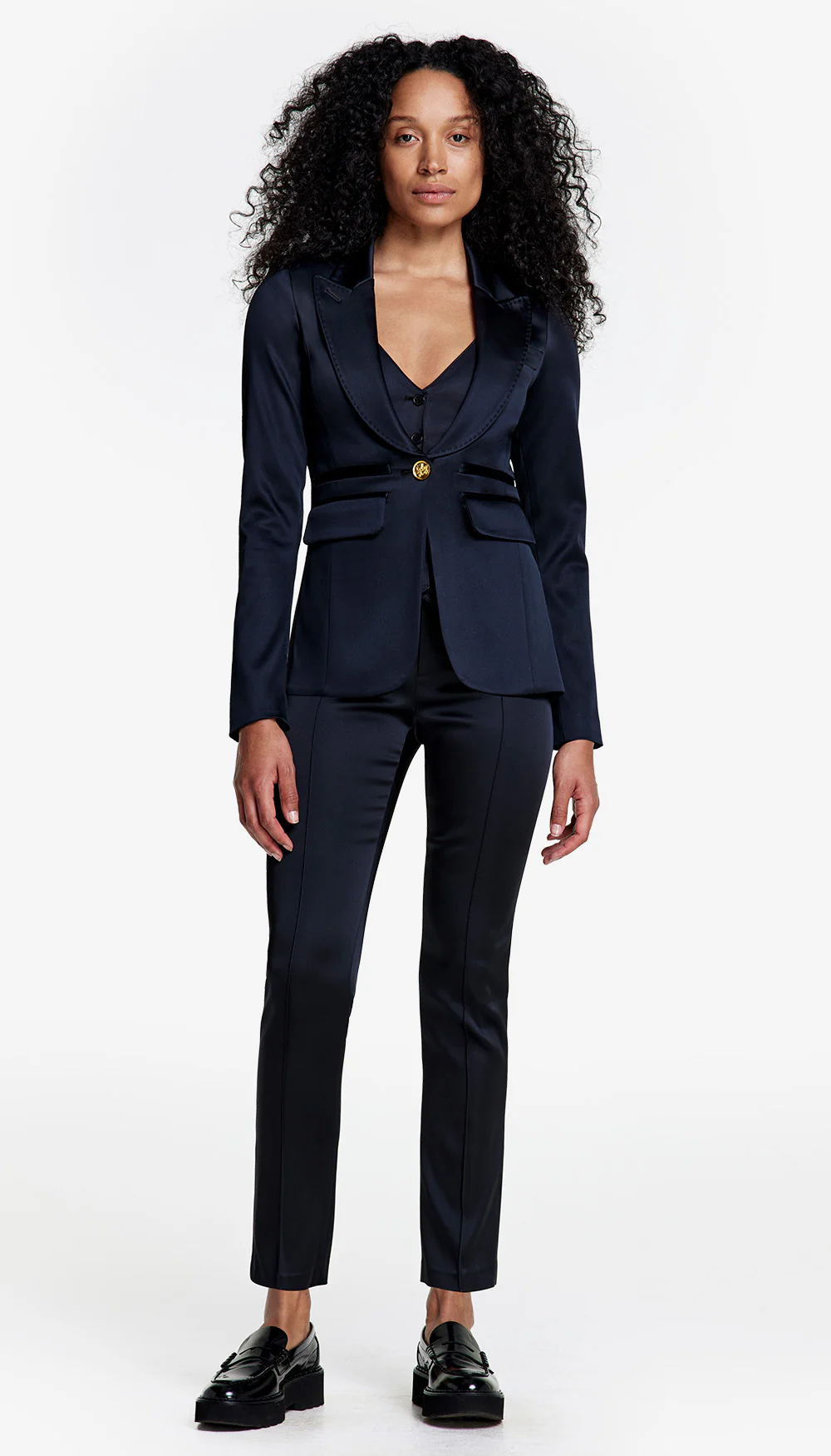 Tuxedo Peaked Lapel Blazer - Image 3