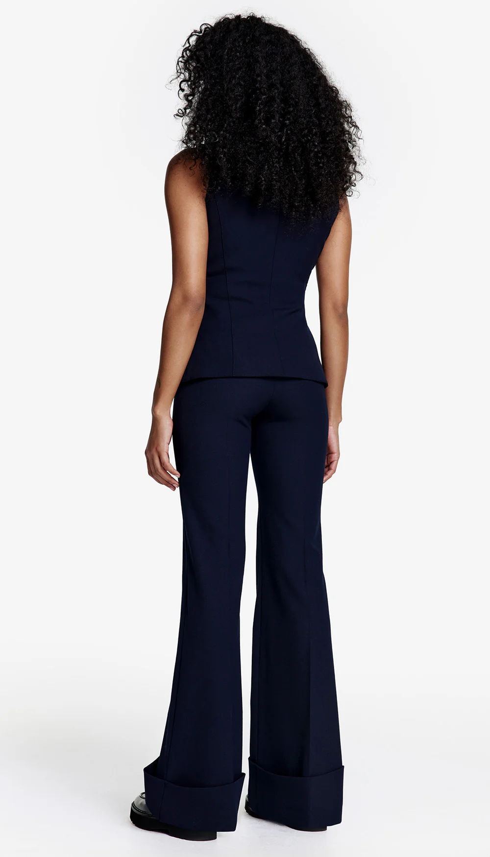 Wide Leg Cuffed Trouser - Image 3