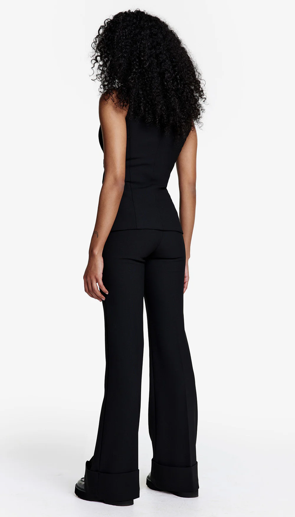 Wide Leg Cuffed Trouser - Image 3