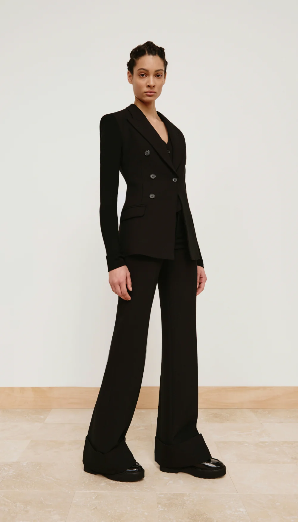 Wide Leg Cuffed Trouser - Image 5