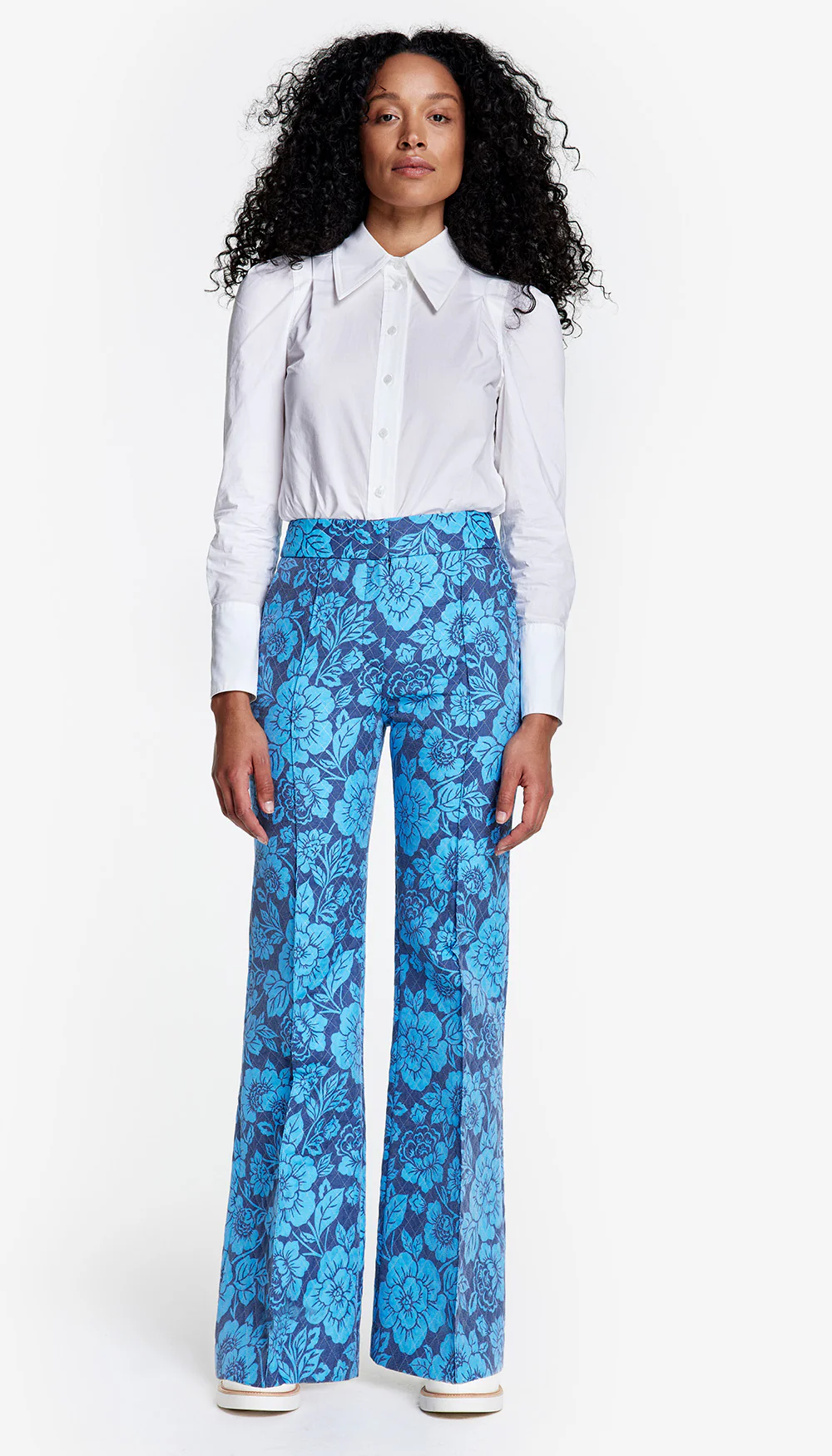 Wide Leg Pintuck Trouser - Image 2