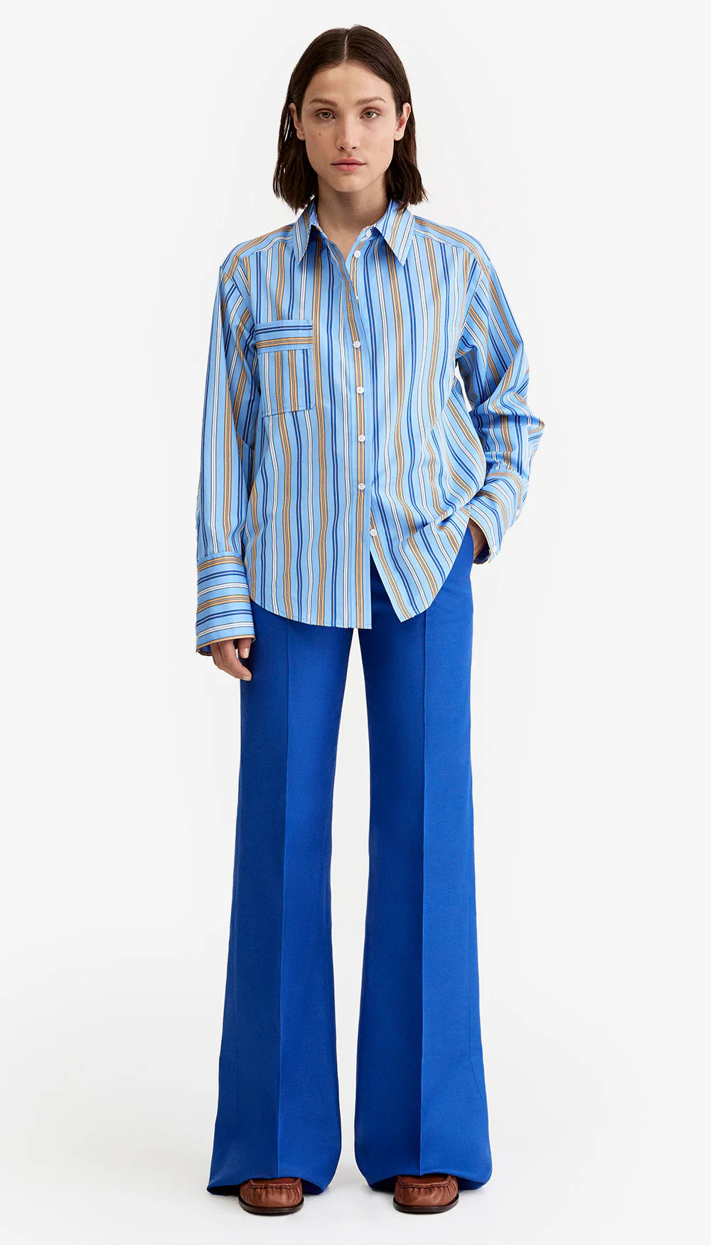 Wide Leg Pintuck Trouser - Image 3