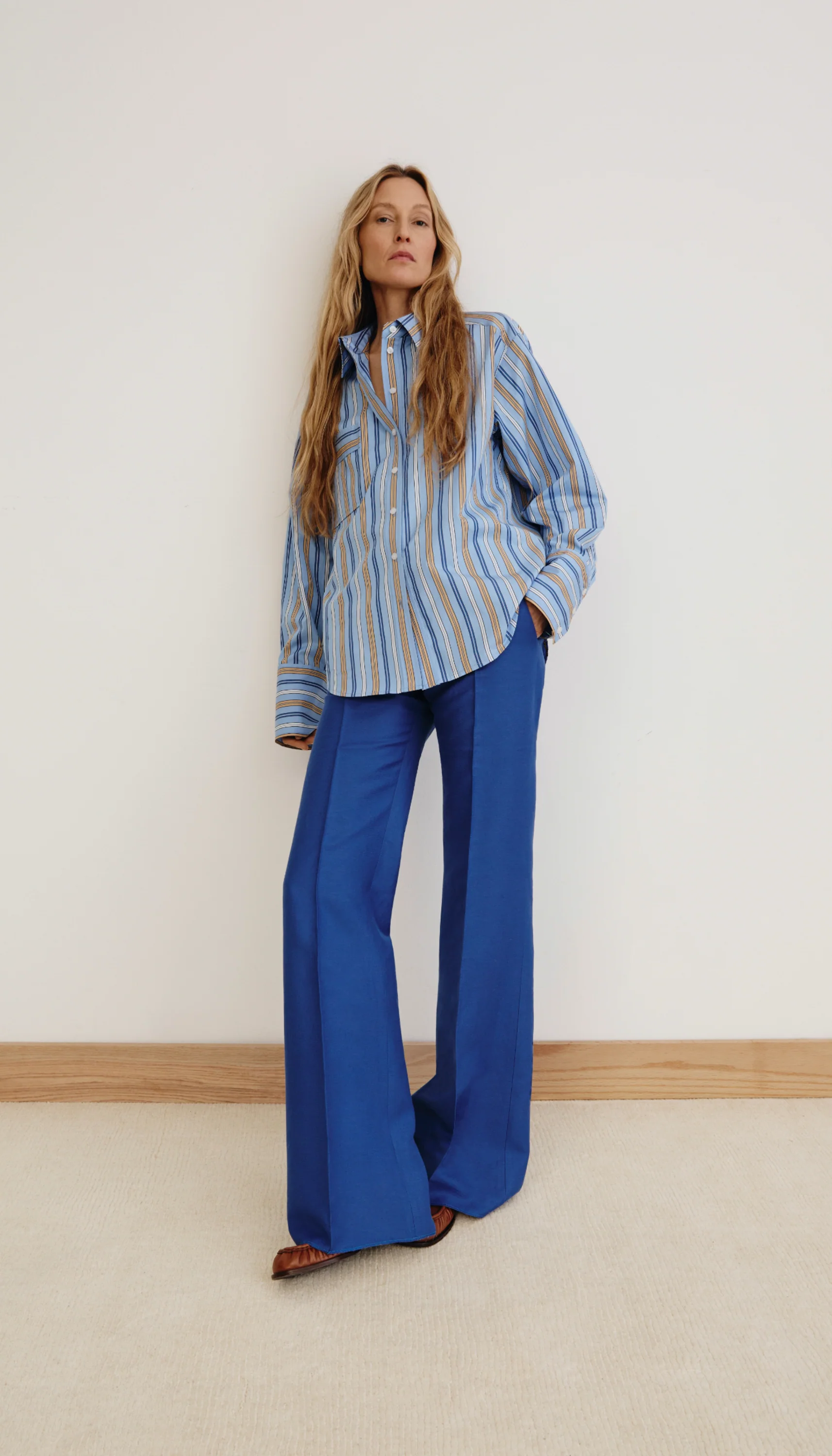Wide Leg Pintuck Trouser - Image 6