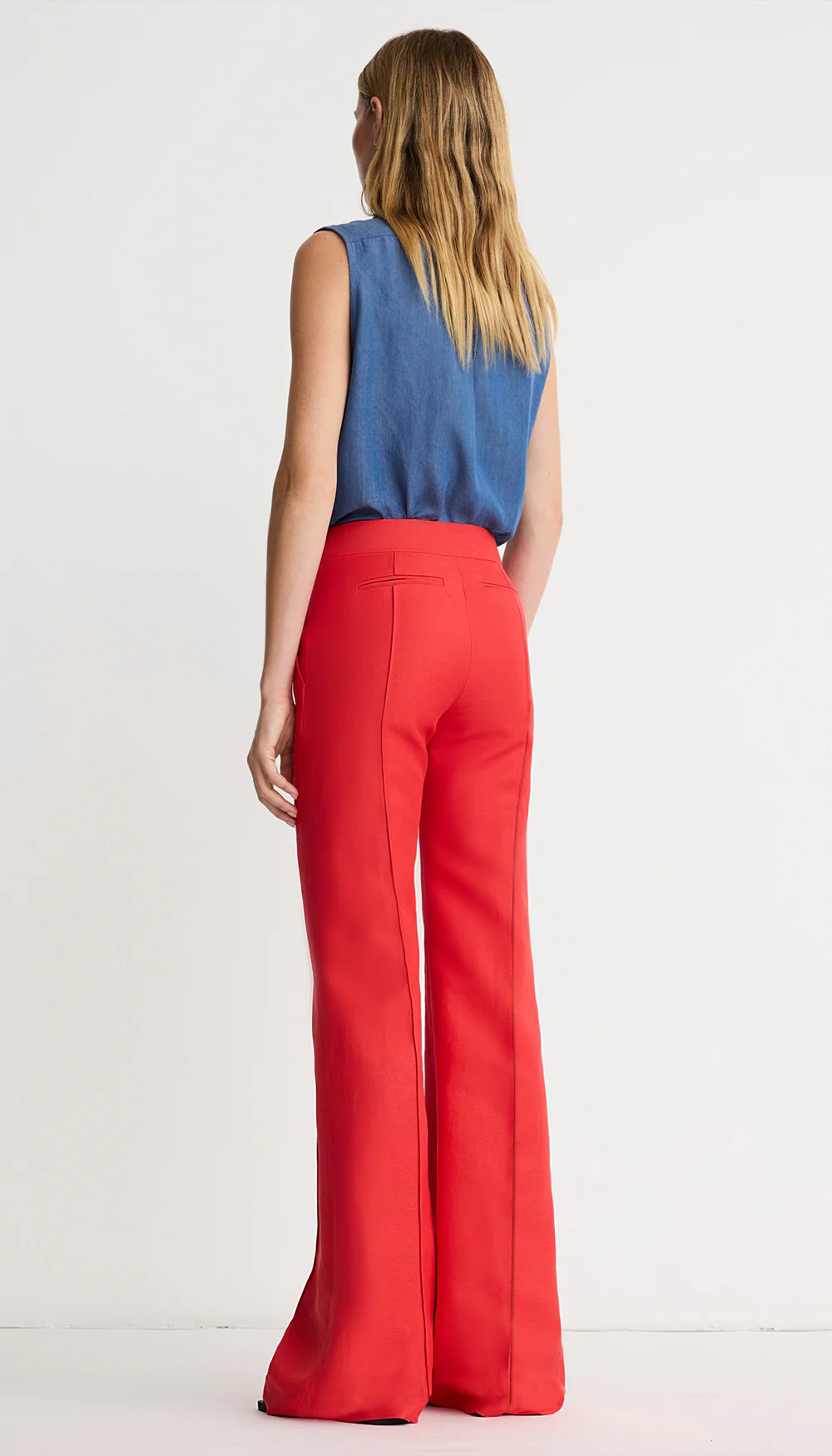 Wide Leg Pintuck Trouser - Image 3